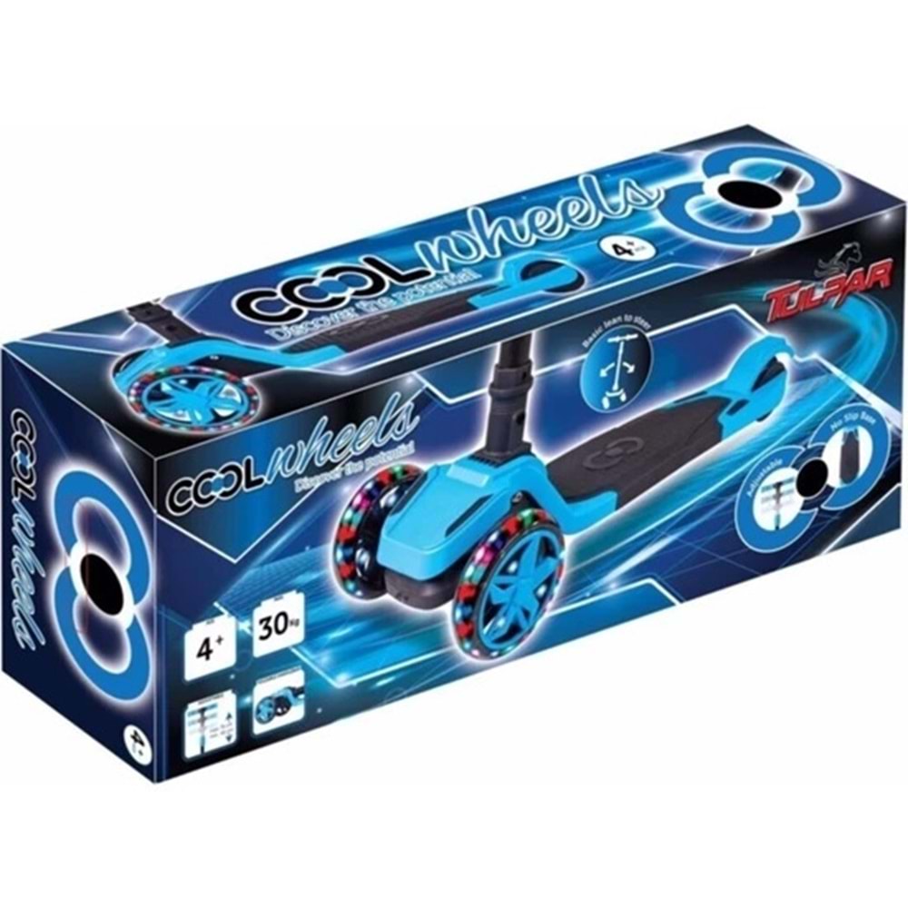 COOL WHEELS TULPAR 4+ IŞIKLI KATLANIR SCOOTER - MAVİ