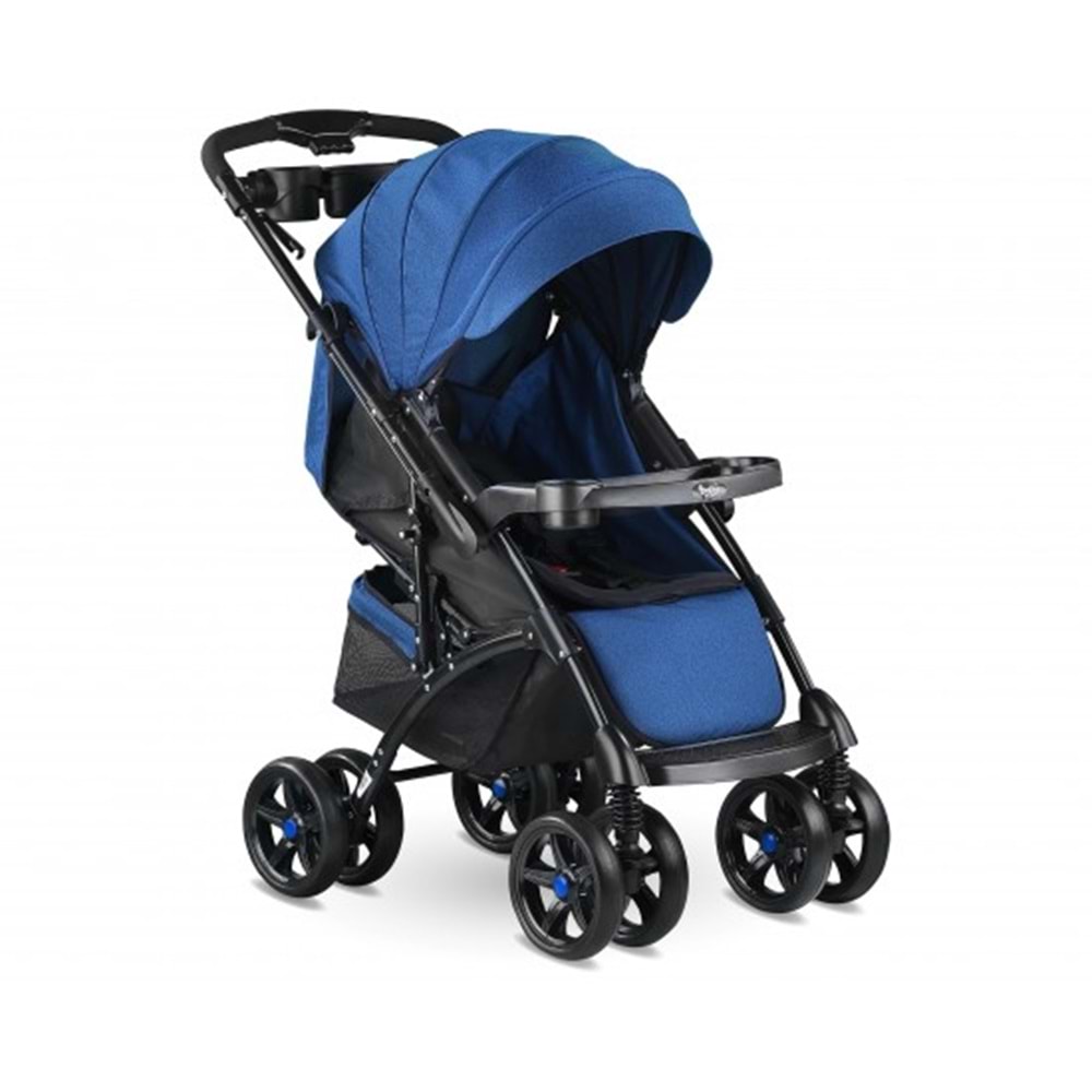 BABYHOPE BH-609 POLO ÇİFT YÖNLÜ BEBEK ARABASI - MAVİ