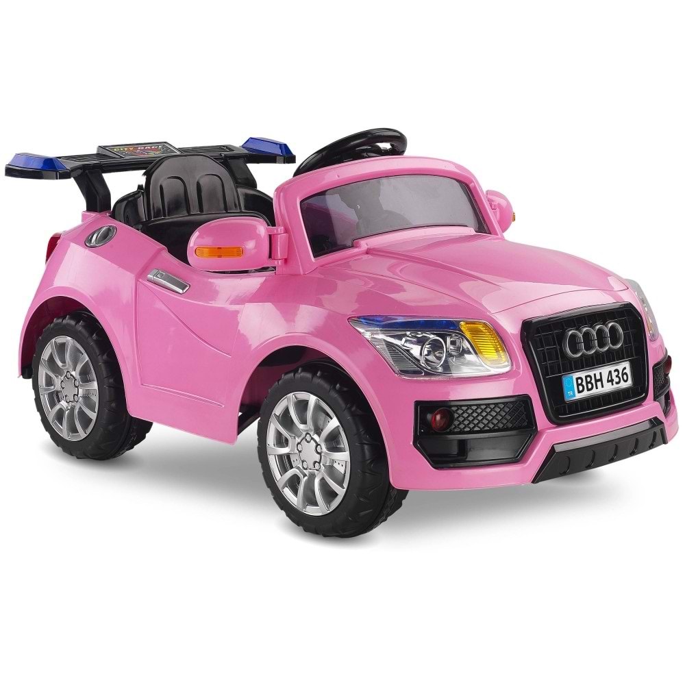 BABYHOPE 436 E-DRİVE-5 AKÜLÜ ARABA 12V UZ. KUMANDA+MÜZİK ÇALAR - PEMBE