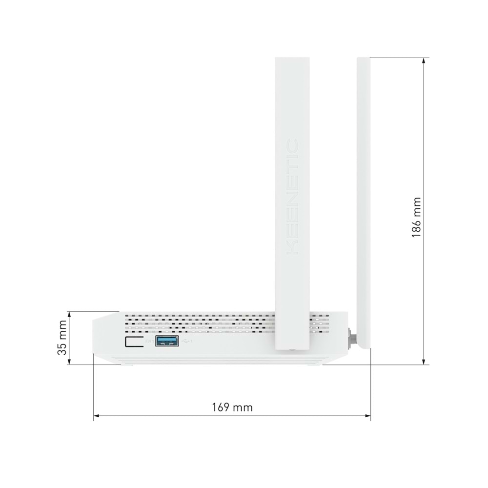 KEENETIC HOPPER AX1800 Mesh Wi-Fi 6 Gigabit USB 3.0 Wpa3 Vpn Fiber Router KN-3810-01-EU