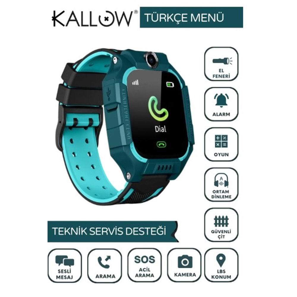 KALLOW Z10 AKILLI ÇOCUK SAATİ - MAVİ