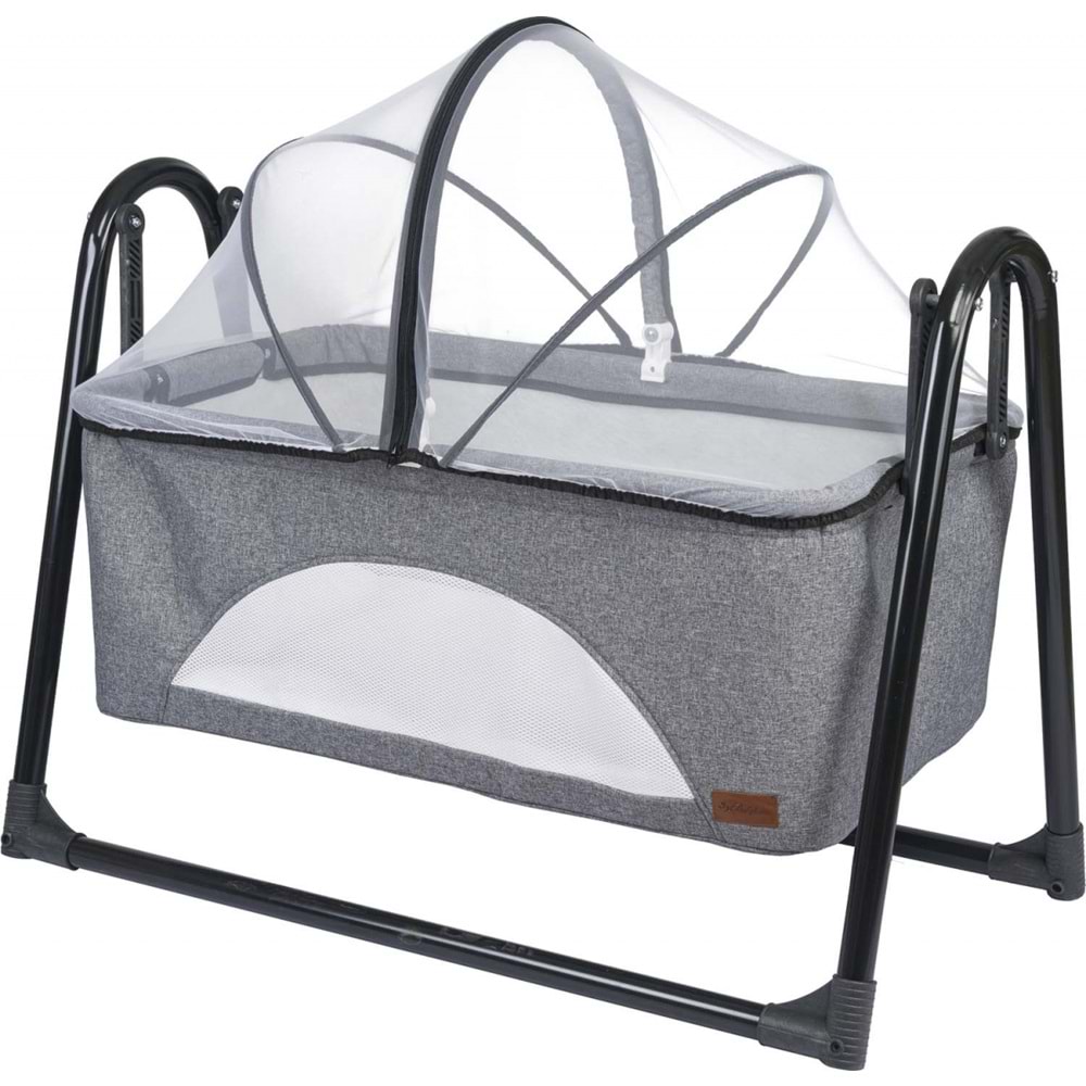 BABY HOME 340 OVVE SALLANIR ANNE YANI BEBEK SEPET BEŞİK - GRİ