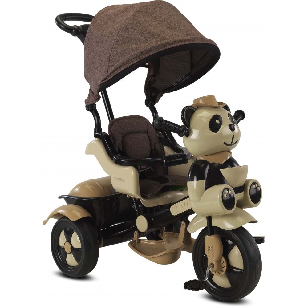 BABYHOPE LÜKS PANDA İTMELİ BİSİKLET - KAHVERENGİ