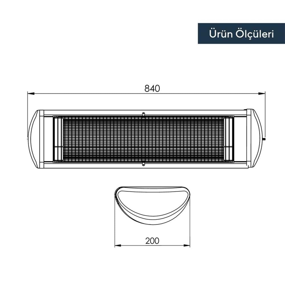 KUMTEL EX-22 ECORAY 2200 W INFRARED ISITICI SOBA