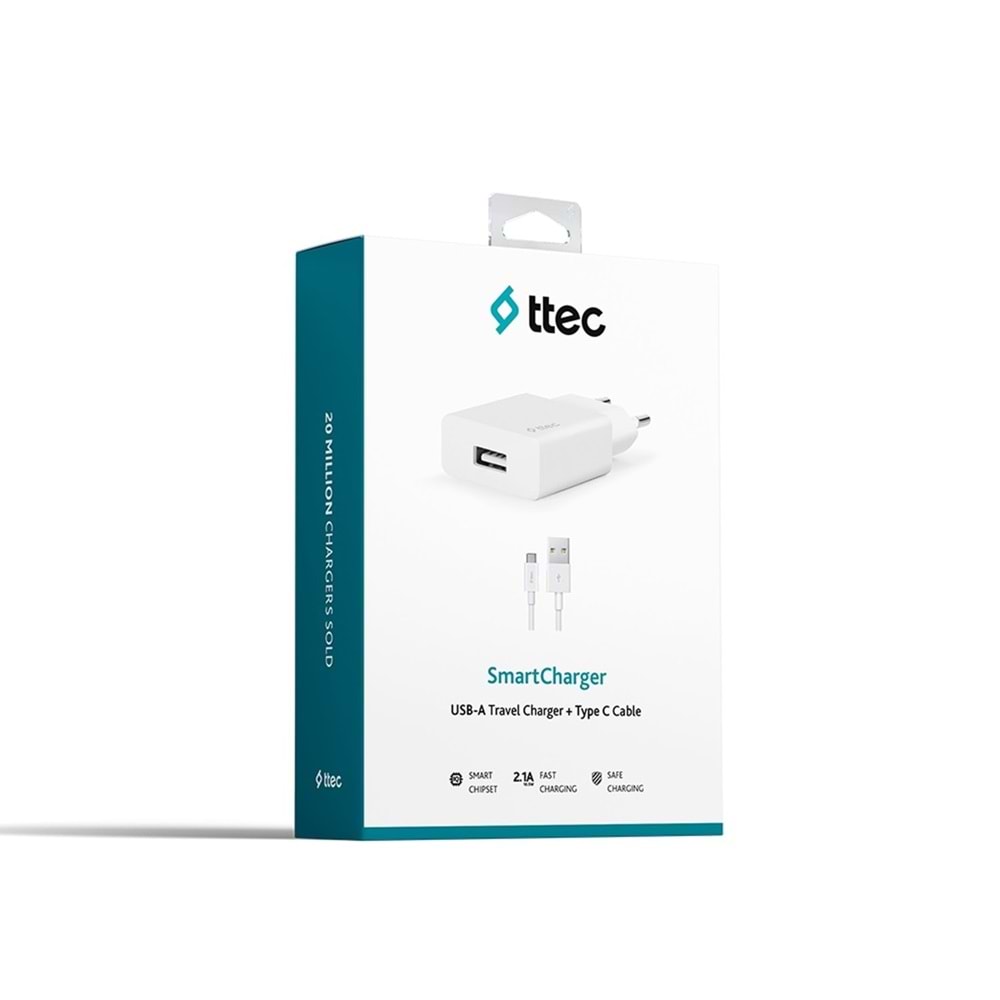 TTEC 2SCS20CB 2.1A SEYAHAT ŞARJ CİH.+TYPE-C KABLO
