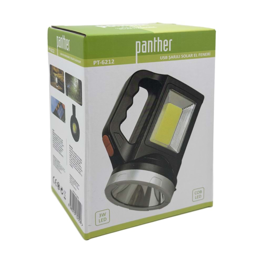 PANTHER PT-6212 USB ŞARJLI SOLAR EL FENERİ (84)