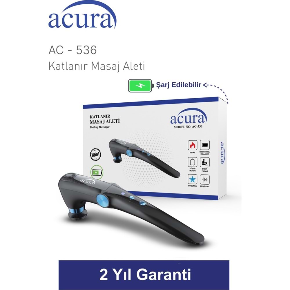 ACURA AC-536 ISITMALI & SOĞUTMALI PROFESYONEL KATLANIR MASAJ ALETİ