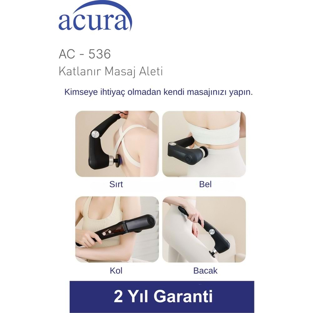 ACURA AC-536 ISITMALI & SOĞUTMALI PROFESYONEL KATLANIR MASAJ ALETİ