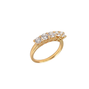 XUPING 4 MM BEŞTAŞ YÜZÜK ROSE