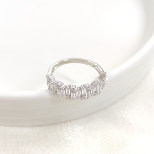 İTHAL YARIM TUR BAGET GÜMÜŞ YÜZÜK - 14