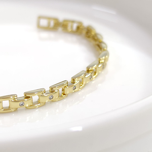 XUPING İNCE TAŞ DETAYLI BİLEKLİK GOLD 17+2 CM