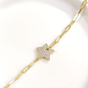 XUPING 18 MM TAŞLI YILDIZ ATAÇ BİLEKLİK 17+3 CM - ALTIN SARI