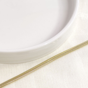 CMJEWELRY 19+3 CM YASSI YILAN ZİNCİR BİLEKLİK GOLD