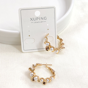 XUPING 20 MM İNCİLİ HALKA KÜPE ROSE