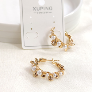 XUPING 20 MM İNCİLİ HALKA KÜPE ROSE