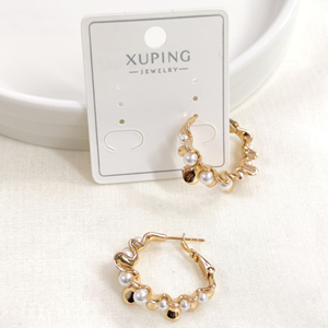 XUPING 20 MM İNCİLİ HALKA KÜPE ROSE