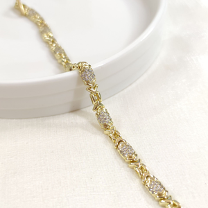 XUPING TAŞ DETAYLI BİLEKLİK GOLD 17+2 CM