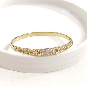XUPING TAŞ DETAYLI ÇITIR BİLEZİK GOLD 6 CM