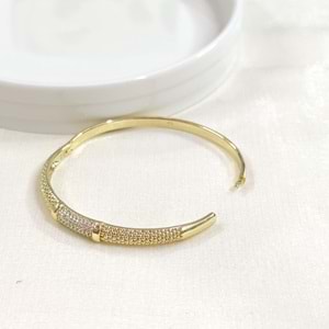 XUPING TAŞ DETAYLI ÇITIR BİLEZİK GOLD 6 CM