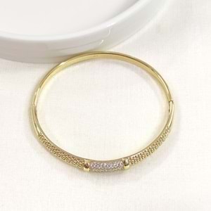 XUPING TAŞ DETAYLI ÇITIR BİLEZİK GOLD 6 CM