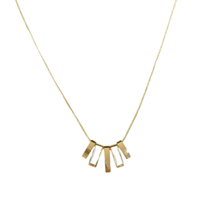 ÇELİK SEDEF SALLANTILI KOLYE GOLD 40+5 CM