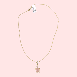 XUPING 17 MM PEMBE KAPLUMBAĞA KOLYE 45 CM GOLD