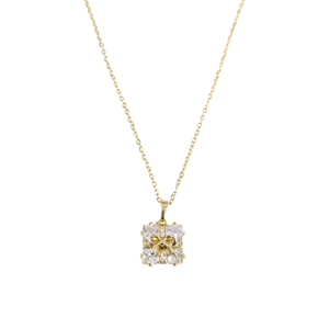 XUPING 13 MM TAŞLI HEDİYE KUTUSU KOLYE 45 CM GOLD