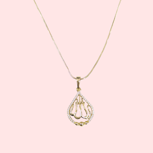 XUPING 2 CM DAMLA MODELİ ALLAH LAFZI KOLYE 50 CM GOLD