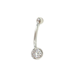 İTHAL 6 MM SIVAMA TEKTAŞ GÜMÜŞ GÖBEK PIERCING