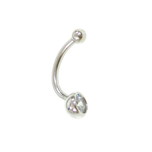 İTHAL 6 MM SIVAMA TEKTAŞ GÜMÜŞ GÖBEK PIERCING