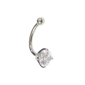 İTHAL 6 MM TEKTAŞ GÜMÜŞ GÖBEK PIERCING