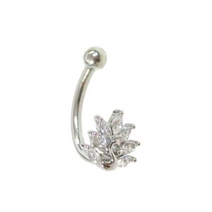 İTHAL 8 MM KUĞU GÜMÜŞ GÖBEK PIERCING