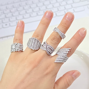 İTHAL BAGET SARMAL 13 MM GÜMÜŞ YÜZÜK