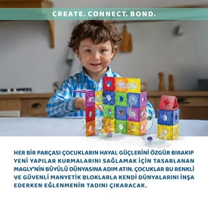 MAGLY BALL RUN PARKUR OYUNU – ÇOCUKLAR İÇİN RENKLİ 3 BOYUTLU 101 PARÇA MANYETİK YAPI SETİ