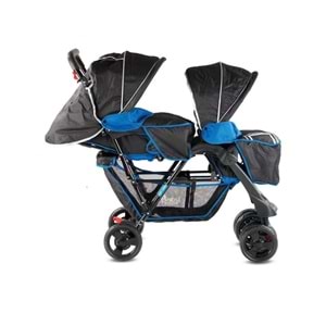 BABYHOPE P-738 İKİZ BEBEK ARABASI - KIRMIZI