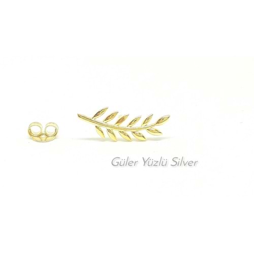 BAŞAK GÜMÜŞ KÜPE (TEK) - ALTIN KAPLAMA