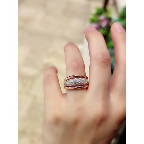 İTHAL ROSE FANTEZİ GÜMÜŞ YÜZÜK - 20 NUMARA