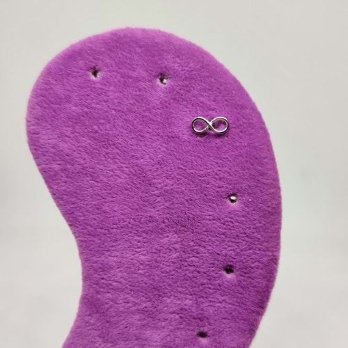 İTHAL SONSUZLUK GÜMÜŞ TRAGUS PIERCING - RODYUM KAPLAMA (BEYAZ)