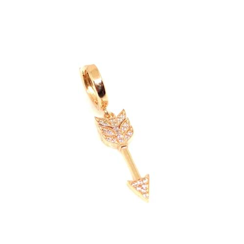 OK TEK GÜMÜŞ HALKA KÜPE - ROSE BAKIR