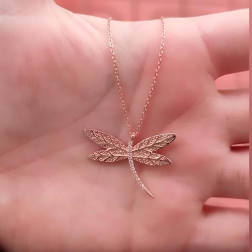 BÜYÜK YUSUFCUK GÜMÜŞ KOLYE - ROSE BAKIR