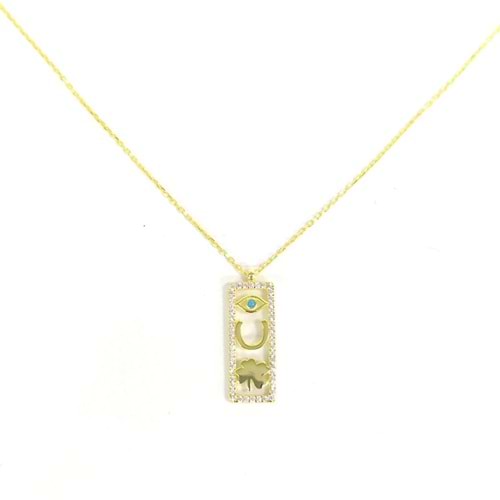 GÖZ NAL YONCA ŞANS KOLYESİ - ALTIN SARI