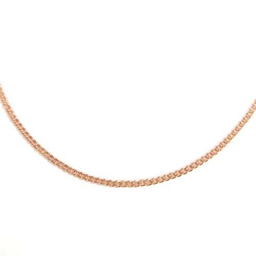 60 MİKRON GURMET 50 CM GÜMÜŞ ZİNCİR KOLYE - ROSE BAKIR