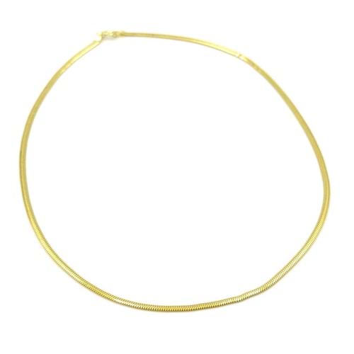 3 MM İTHAL 55 CM YILAN EZME GÜMÜŞ ZİNCİR KOLYE