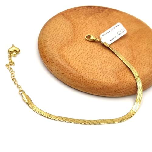 YASSI ÇELİK BİLEKLİK - ALTIN SARI