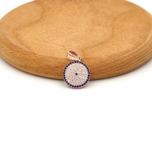 SOSYETE GÖZÜ GÜMÜŞ KOLYE UCU - ROSE BAKIR