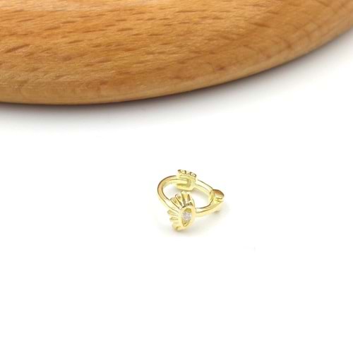 GÖZ HALKA GÜMÜŞ TRAGUS PIERCING - ALTIN SARI