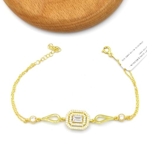 BAGET GÜMÜŞ BİLEKLİK - ALTIN SARI