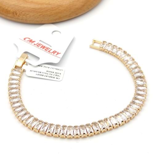 BAGET TAŞLI SU YOLU BİLEKLİK - ROSE BAKIR