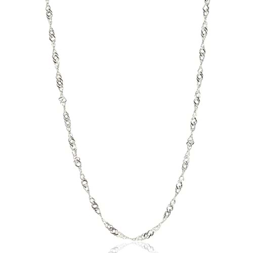 SİNGAPUR GÜMÜŞ ZİNCİR KOLYE - 50 CM