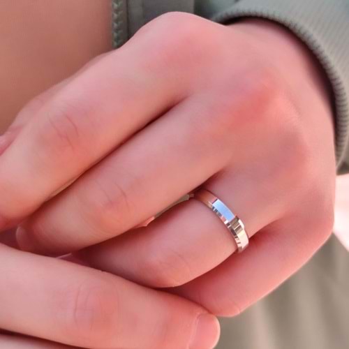 3 MM KLASİK KESİKLİ DÜZ GÜMÜŞ ALYANS - 24